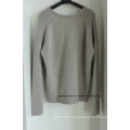 100% Cashmere Deep Vee Neck Pullover Strick Damen Pullover